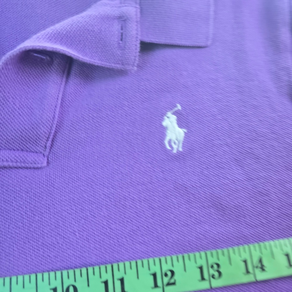 Polo Ralph Lauren 49S Womens Purple The Mesh Mini Short Sleeve Polo Dress Size M - Picture 6 of 9